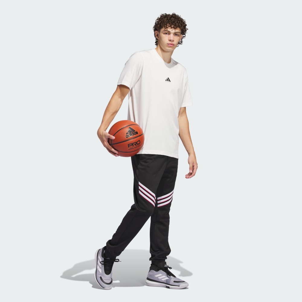 Спортивные брюки Adidas Basketball Crazy Warm Fleece Pants, черный/белый — фото 3