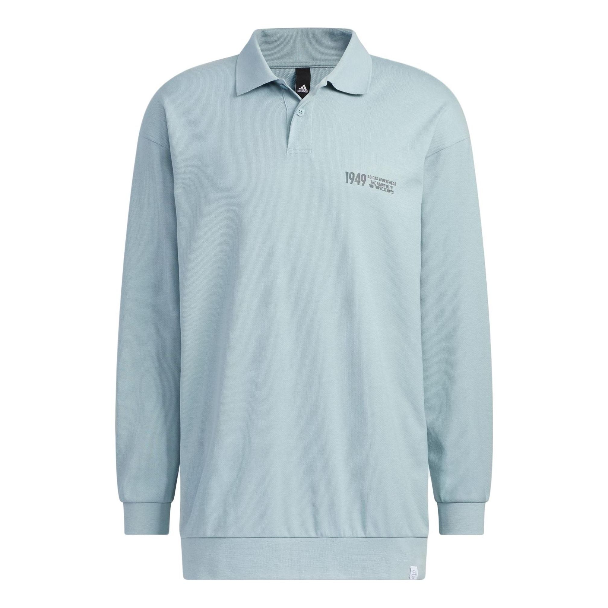 

Поло adidas Verbiage Long Sleeve Polo Shirts 'Teal' IK3509, бирюзовый