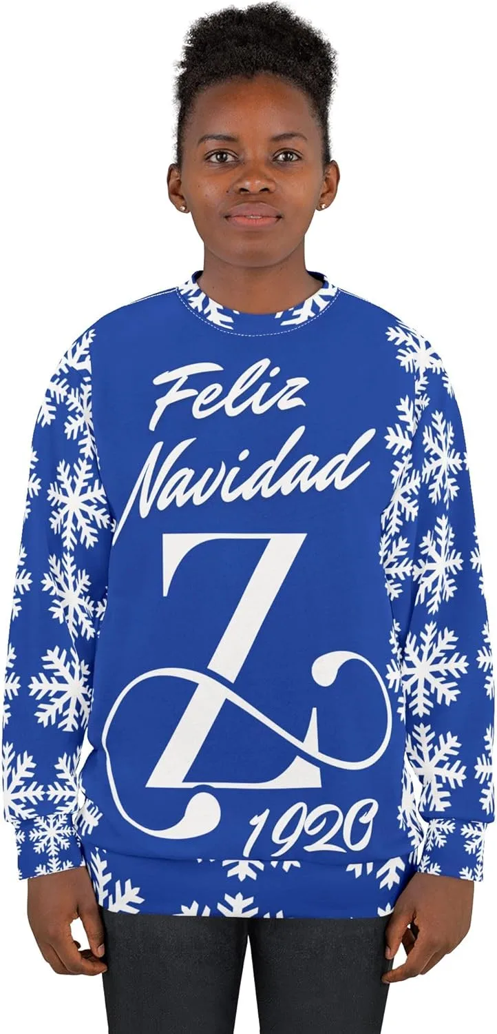 GENERIC Свитер Feliz Navidad 19120 Royal Blue and White Zeta Inspired