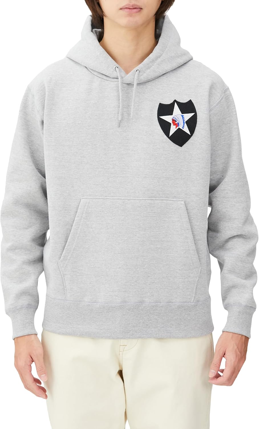 

Толстовка с капюшоном в стиле F, нашивка с гербом армии США, на флисовой подкладке, без капюшона, светло-серый меланж F-Style