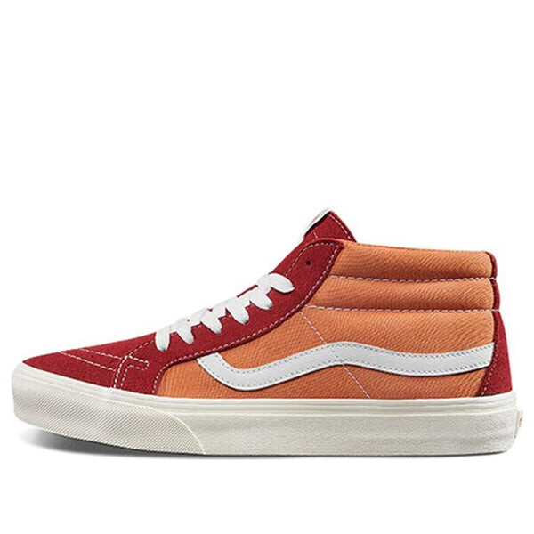 

Кроссовки sk8-mid retro mid-top casual skate shoes red orange splicing 'orange red' Vans, оранжевый