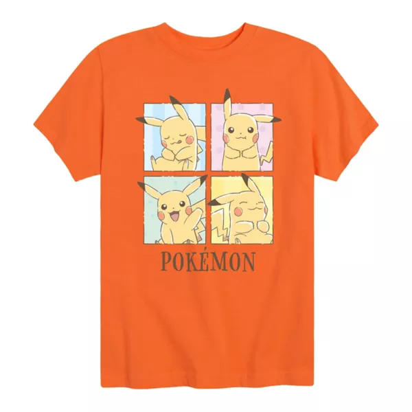 

Футболка для мальчиков 8-20 лет с принтом Pikachu из Pokemon Cafe Licensed Character, оранжевый
