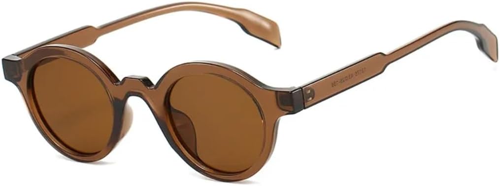 

Солнцезащитные очки с защитой UV400 | Маленькие круглые панк-очки с градиентными линзами | для женщин и мужчин, для занятий спортом на открытом воздухе и вождения DSVIGF, Brown Tea