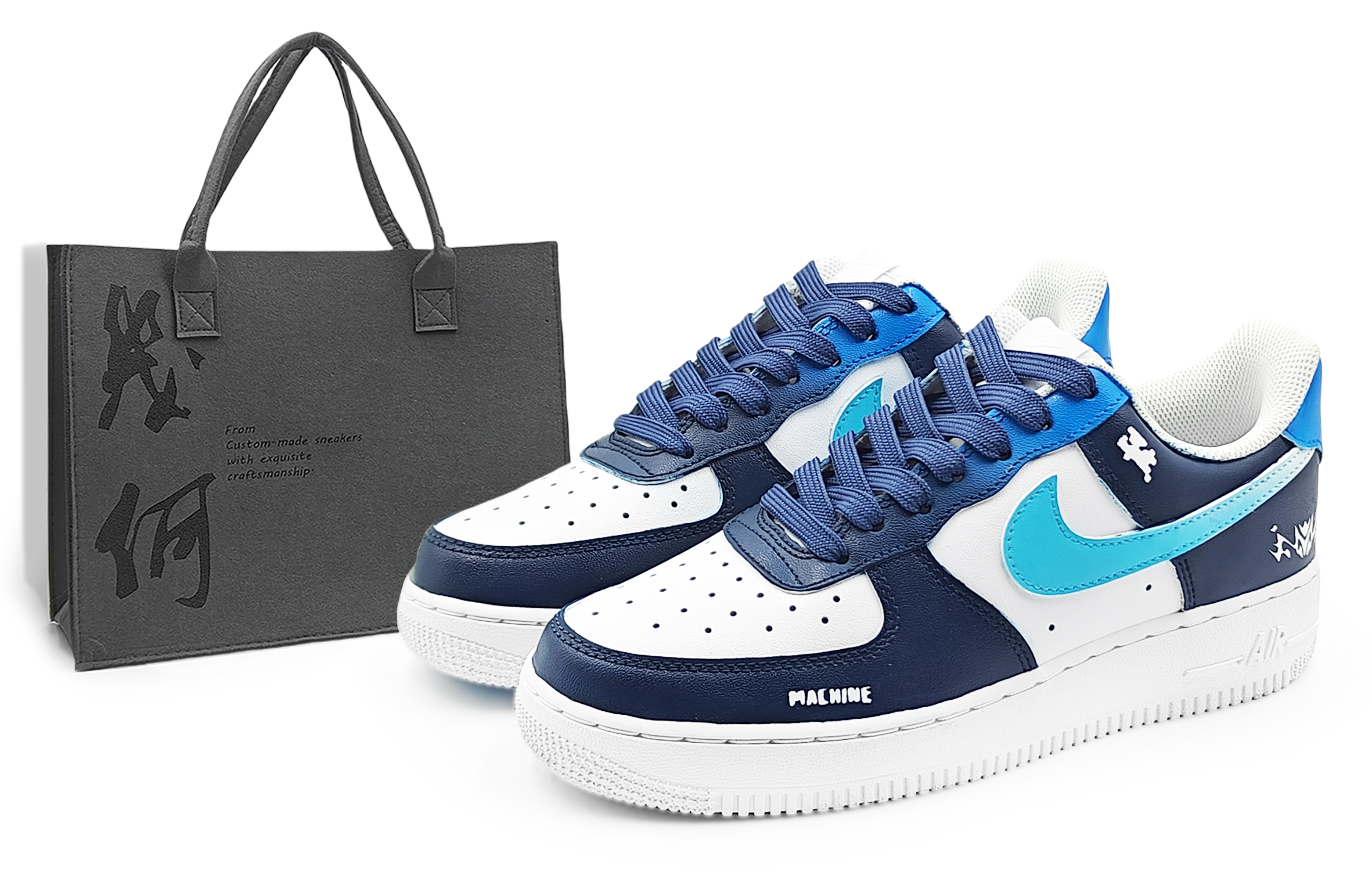 

Nike Кроссовки Air Force 1 для скейтбординга, износостойкие, темно-синие, мужские