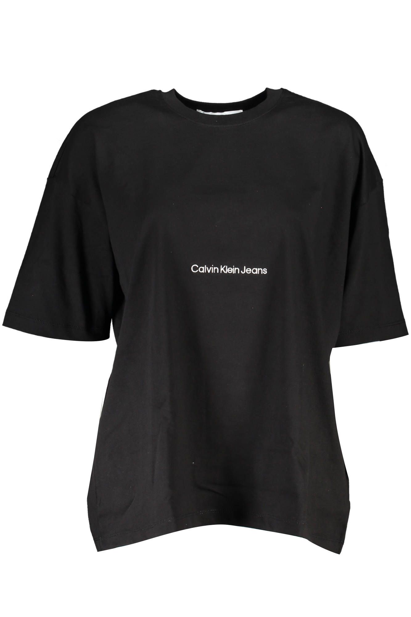 

Черная хлопковая женская футболка Calvin Klein