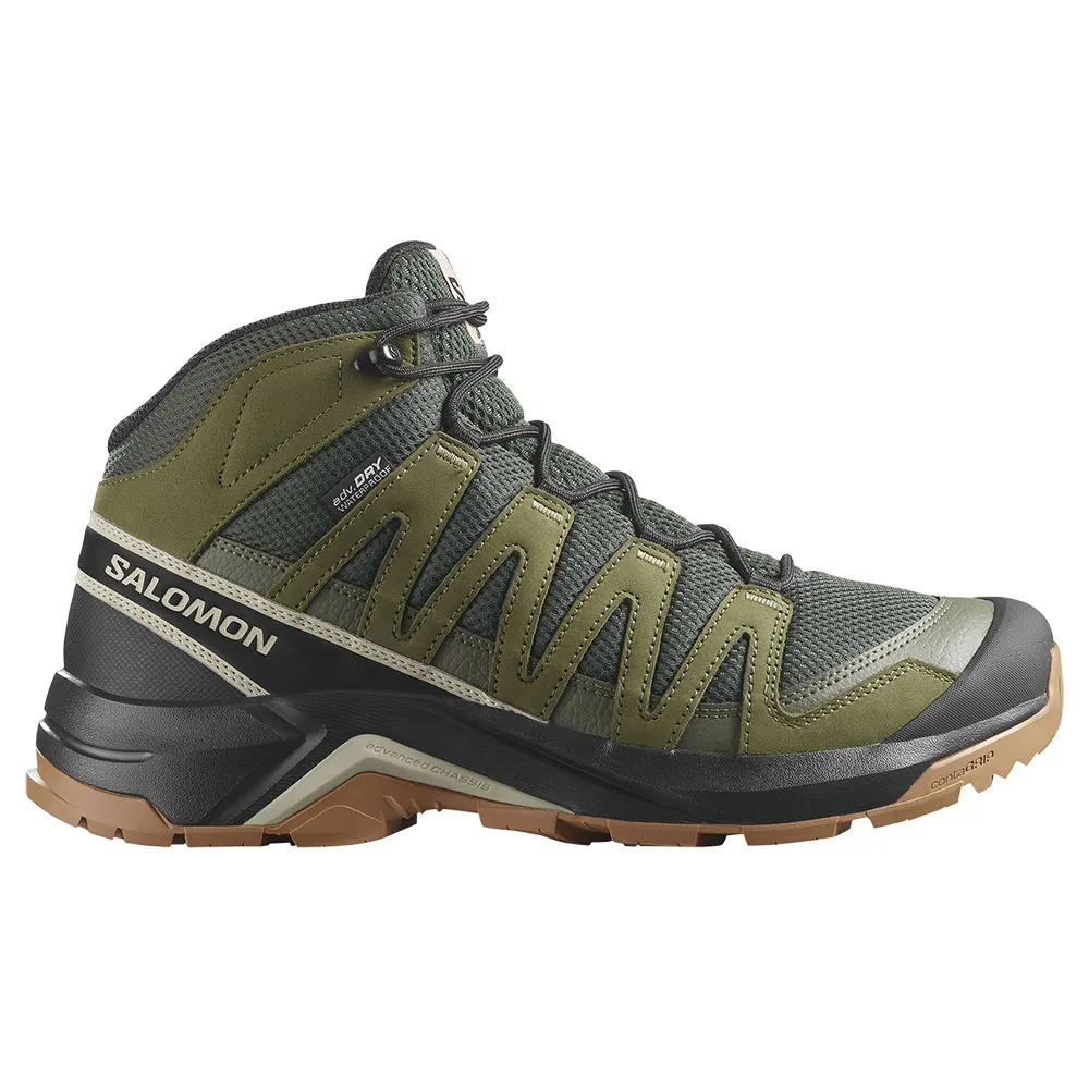 

Походные ботинки Salomon X-Adventure Recon Mid Goretex, зеленый