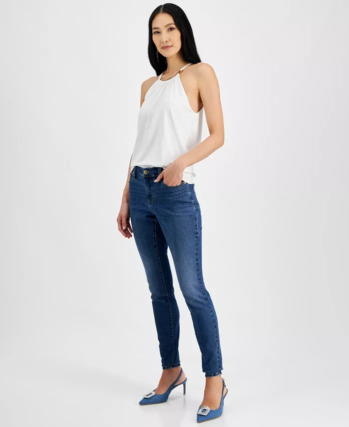 

Женские скинни джинсы Mid Rise Curvy I.N.C. International Concepts, синий