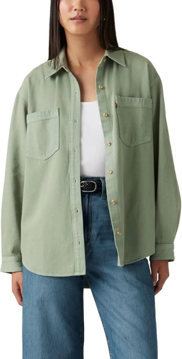 Овершатц классический, Iris Overshirt, Levi's, лаймовый — фото 3