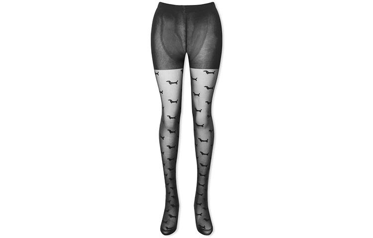 

Колготки с мотивом Гектора THOM BROWNE, черный
