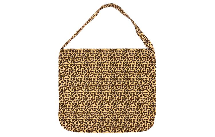 

Emis Хлопковая сумка через плечо унисекс бежевая в леопардовом принте, Beige Leopard Print