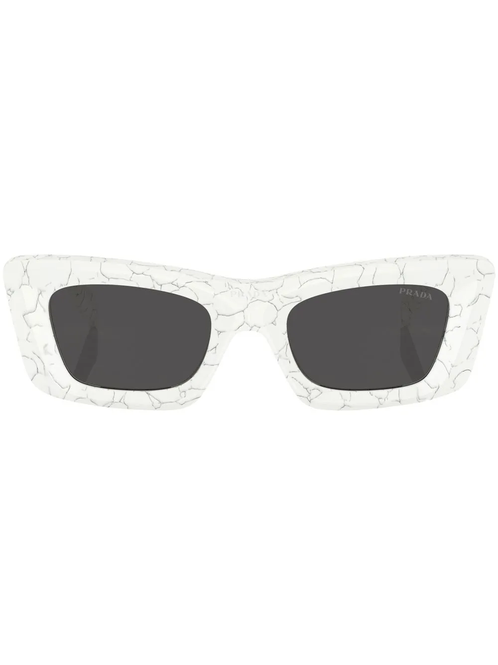 

Солнцезащитные очки в прямоугольной оправе с принтом Prada Eyewear, белый