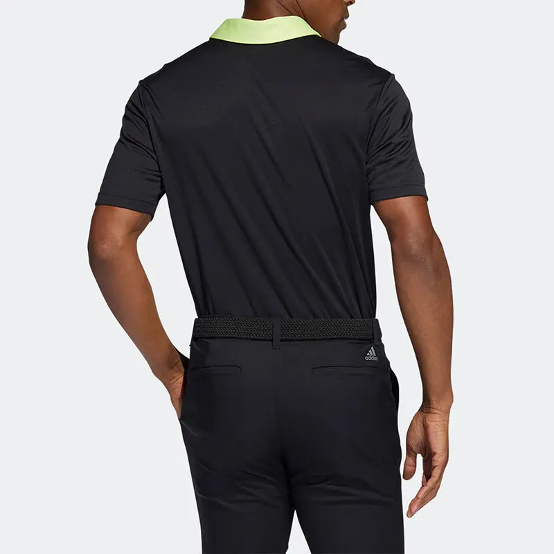 NVLTY CORE Футболка поло мужская Кислотный зеленый/Черный Adidas — фото 4