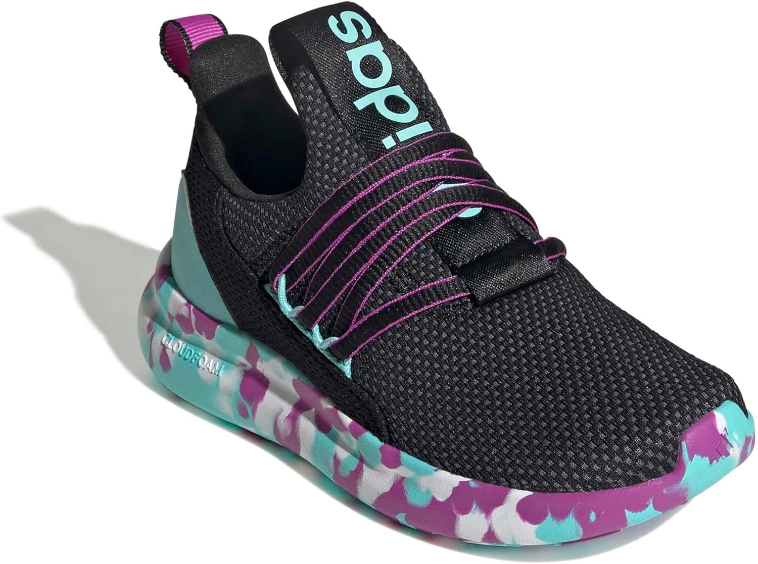 Беговые кроссовки adidas Kids Lite Racer Adapt 7.0, черный/фиолетовый — фото 4