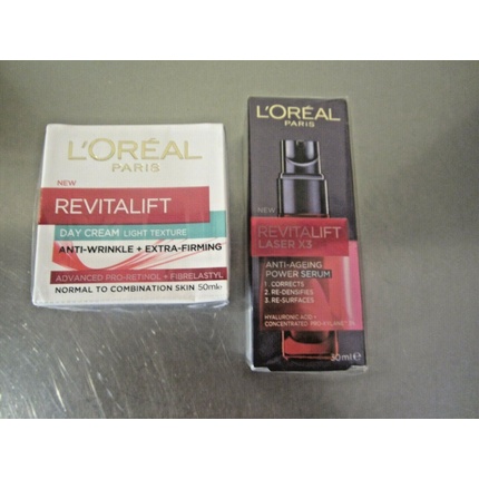 

L'Oreal Revitalift Laser X3 Антивозрастная сыворотка 30 мл и дневной крем Revitalift 50 мл, L'Oreal