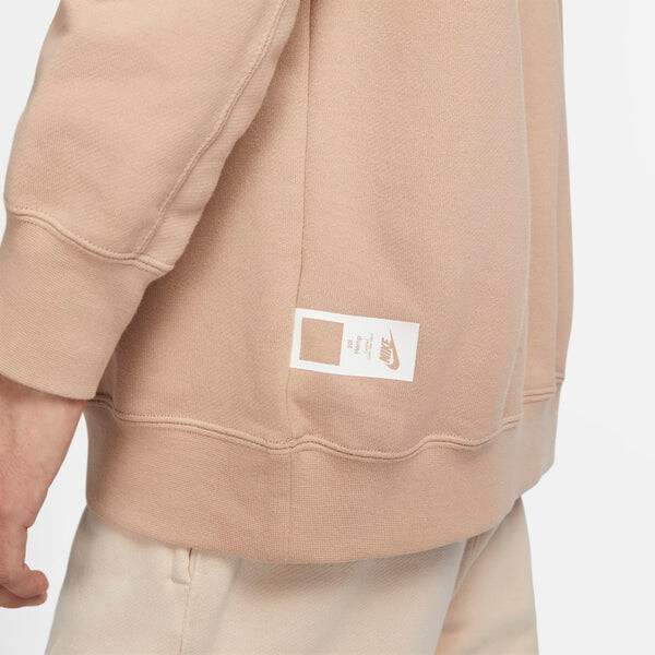 Толстовка sportswear premium fleece sweatshirt 'tan' Nike, бежевый — фото 4
