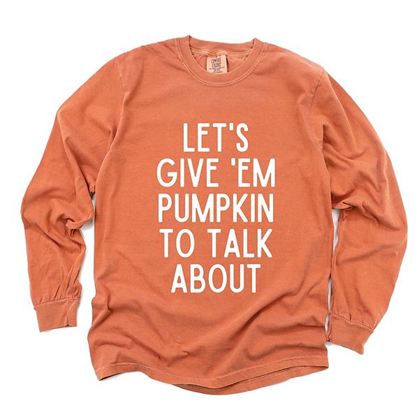 

Футболка с длинным рукавом и принтом для женщин Lets give em pumpkin to talk about Simply Sage Market, Yam, Зеленый, Футболка с длинным рукавом и принтом для женщин Lets give em pumpkin to talk about Simply Sage Market, Yam