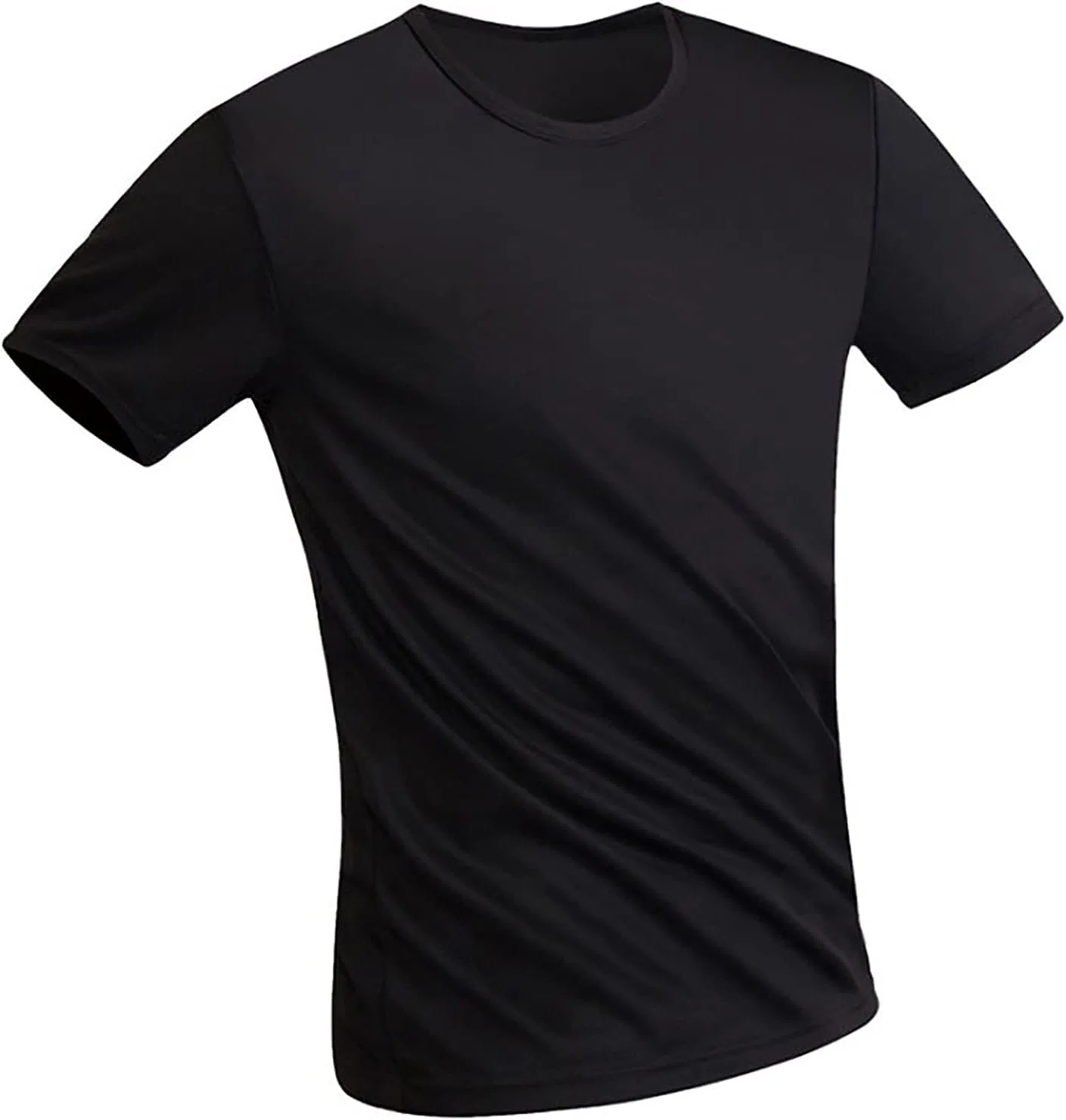 Мужская футболка Active Shirts, водонепроницаемая, легкая, быстросохнущая, с защитой от солнца, черная — фото 2