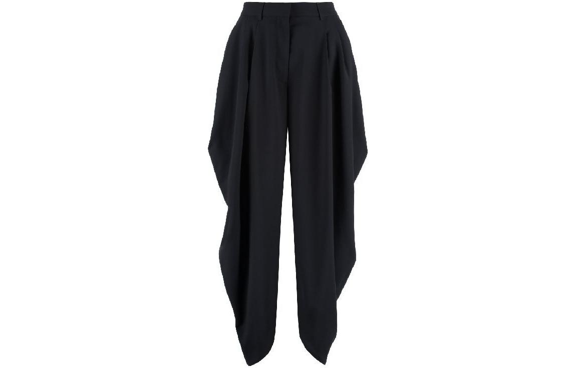 

Плиссированные брюки с драпировкой LOEWE, черный