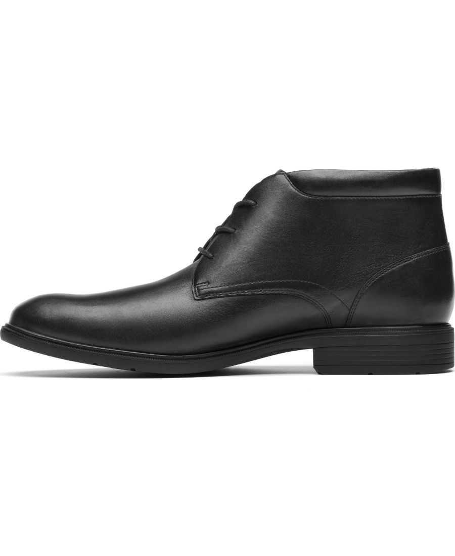 Мужские ботинки Steadwell средней высоты из коллекции Clarks, Black leather — фото 4