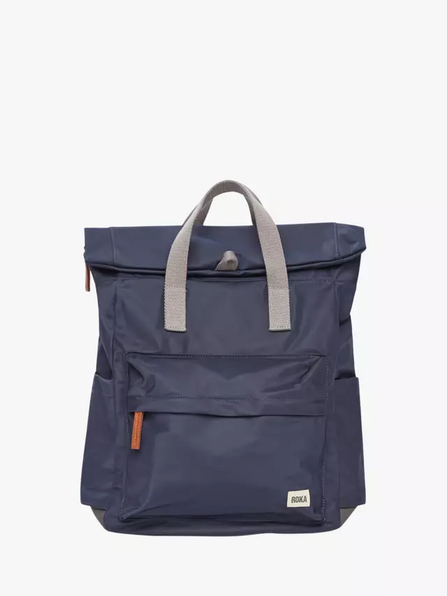 

Рюкзак ROKA London Canfield B Recycled Nylon Rolltop, цвет midnight