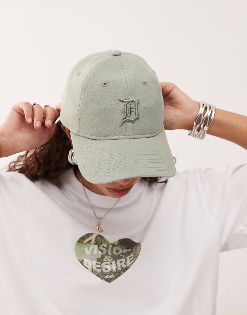 

Кепка льняная New Era Detroit Tigers 9twenty цвета хаки