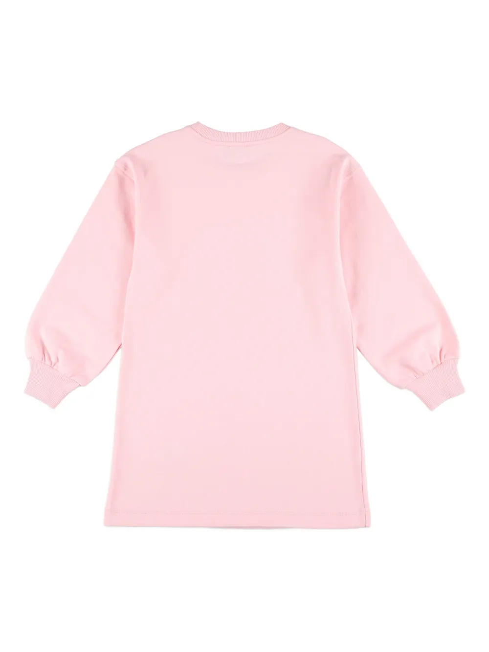 Короткое флисовое платье с логотипом Тедди Moschino Kids, розовый — фото 2