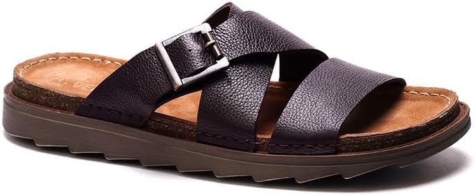 

Мужские сандалии на одну лямку A. Veer Baliya, Мужские слайд-сандалии, Повседневные мужские слайды, Кожаные сандалии, коричневый