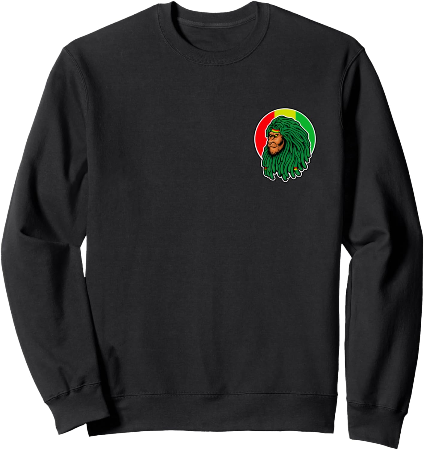 

Толстовка с крутым дизайном в стиле раста-льва и дредов Rasta Lion Dreadlocks Head Reggae Rastafarian Wear, черный