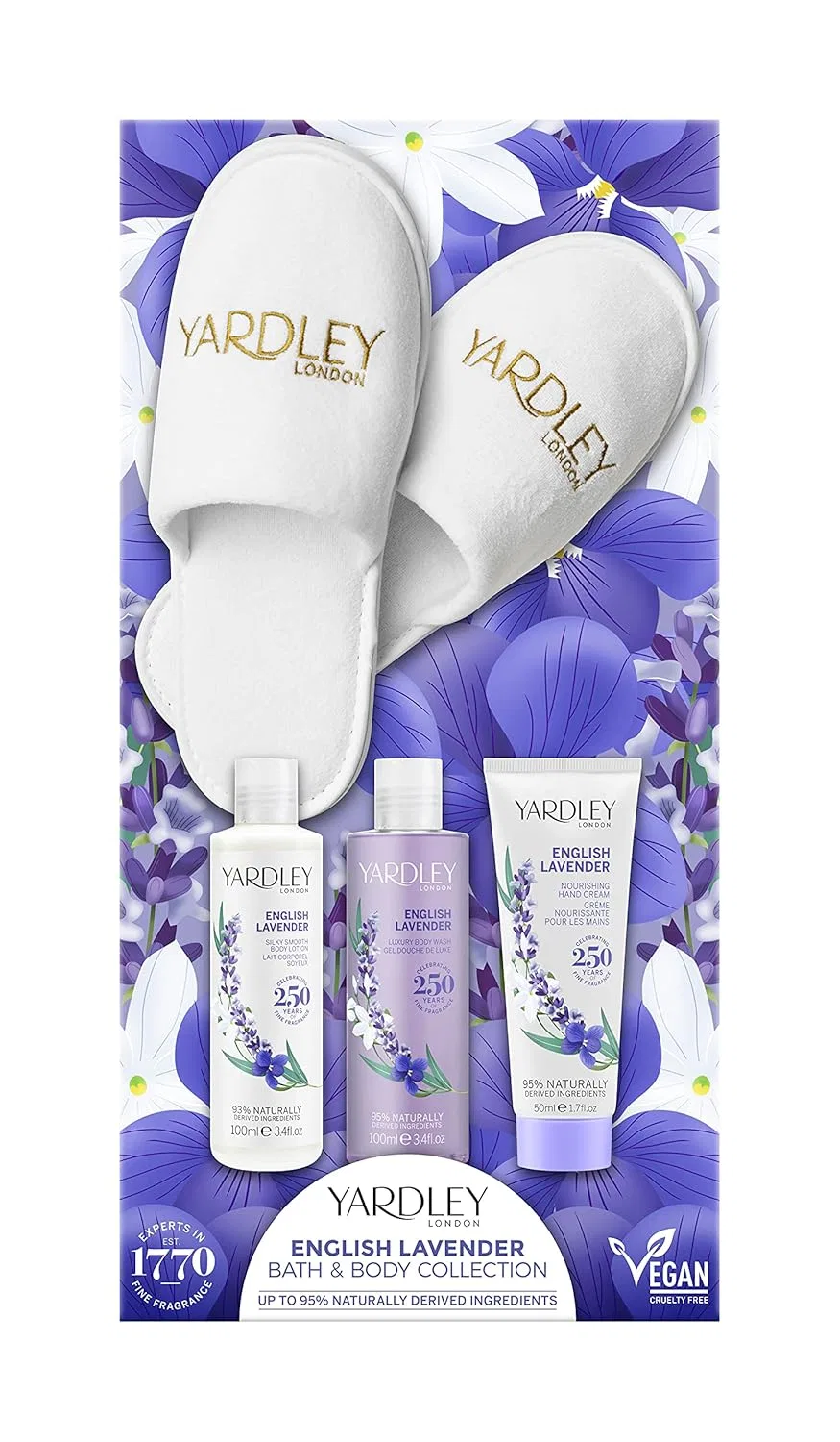 Подарочный набор Yardley London English Lavender для ванны и тела с тапочками (4 предмета) Yardley London — фото 3