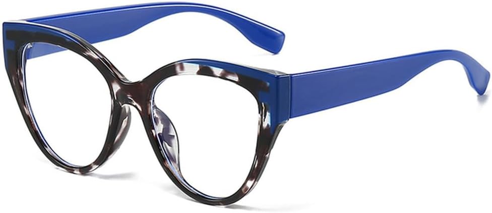 

Модные солнцезащитные очки «кошачий глаз» для женщин, крупная оправа, роскошные винтажные солнцезащитные очки с градиентным покрытием и защитой от УФ-излучения UV400 LVTFCO, Blue Clear