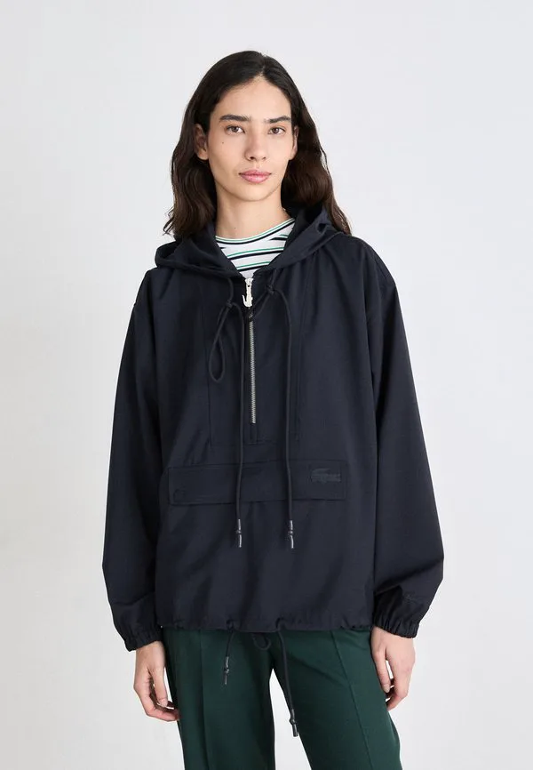 Ветровка Lacoste Black, Фланелевая, с капюшоном