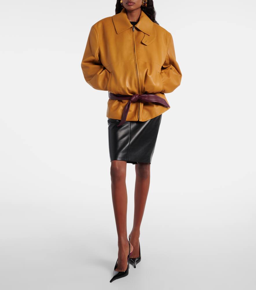 Туфли-лодочки Amalia 110 из лаковой кожи на ремешке Saint Laurent, Noir/Fuxia — фото 3