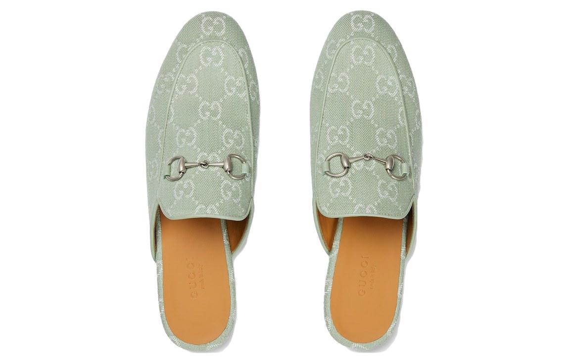 Принстаун Закрытые Тапочки Женские Зеленый GUCCI — фото 3