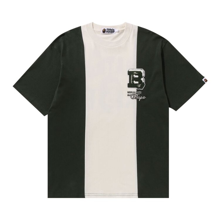 

Футболка BAPE Badges Color Blocking 'Ivory', кремовый, Бежевый, Футболка BAPE Badges Color Blocking 'Ivory', кремовый