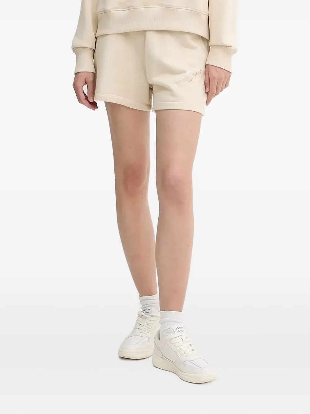 

Шорты с кулиской и вышивкой Armani Exchange, нейтральный