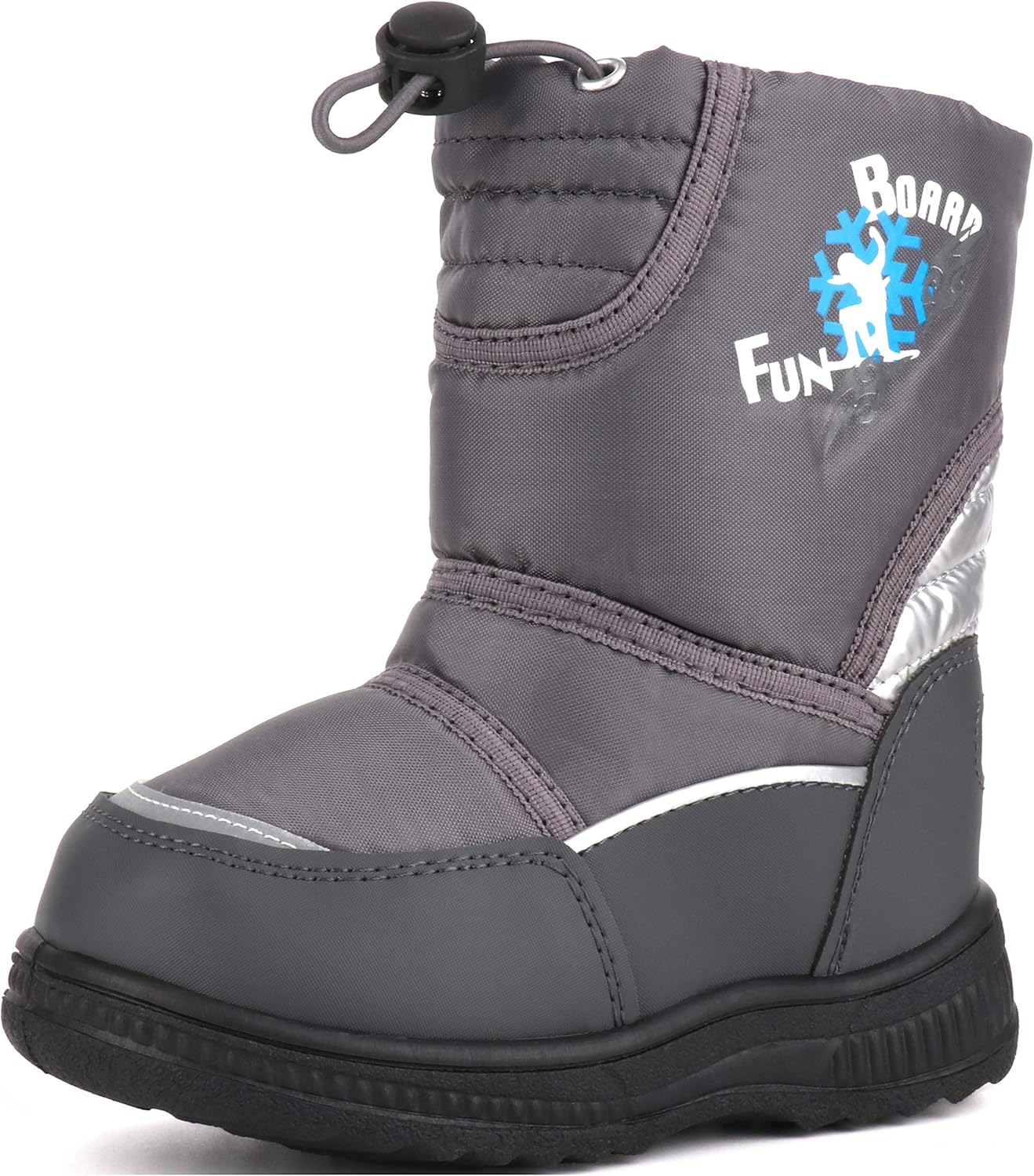 

Детские зимние сапоги Femizee для девочек и мальчиков, теплые зимние уличные снежные ботинки (для малышей/маленьких детей), 1945-Grey