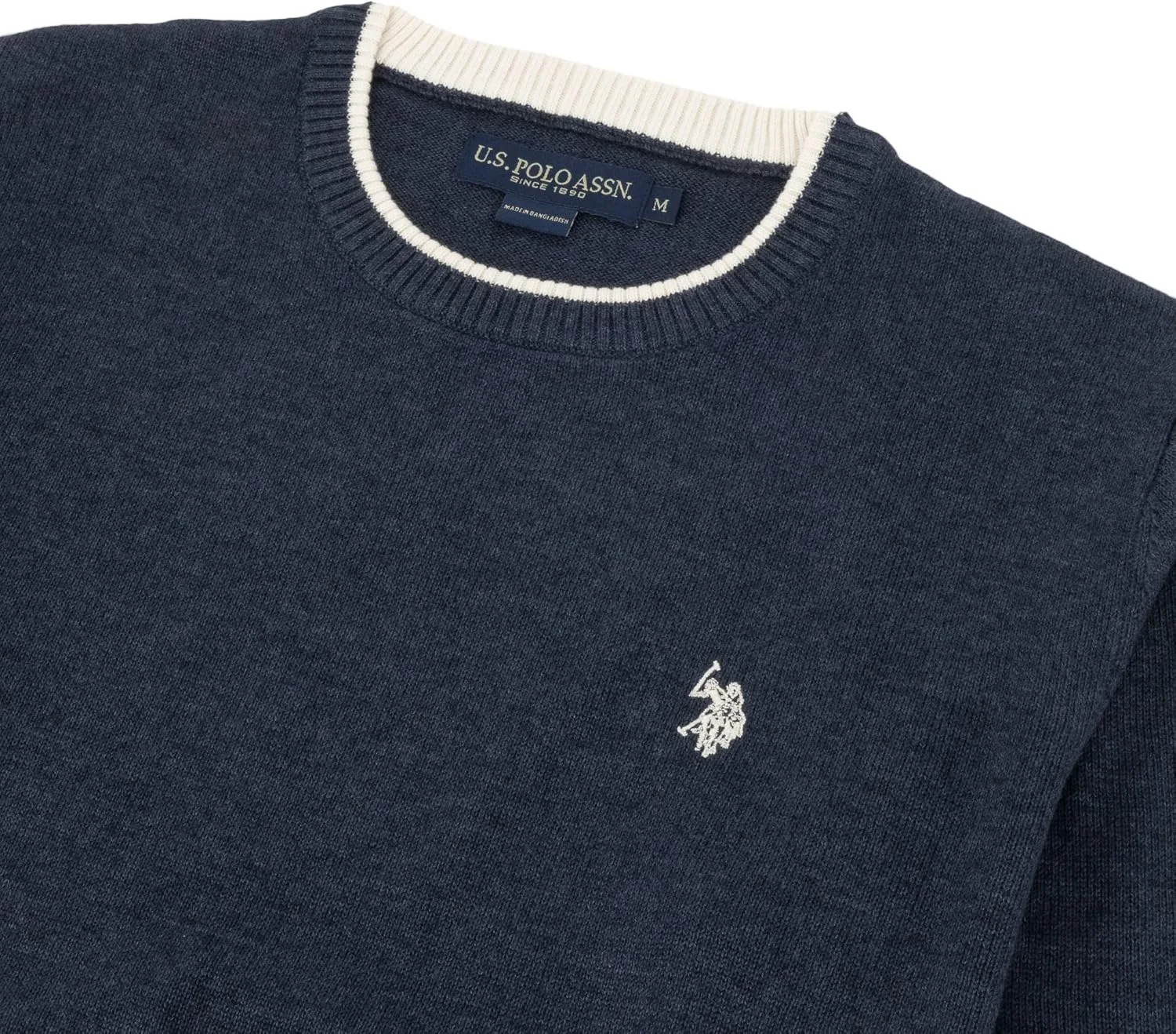 Свитер-пуловер U.S. Polo с круглым вырезом U.S. Polo Assn., Midnight Heather — фото 4