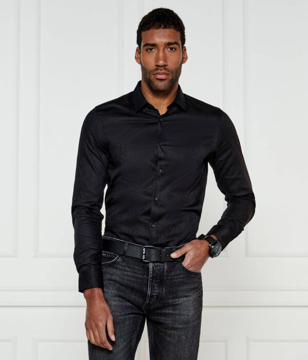 

Рубашка elisha02 Extra slim fit Hugo, черный
