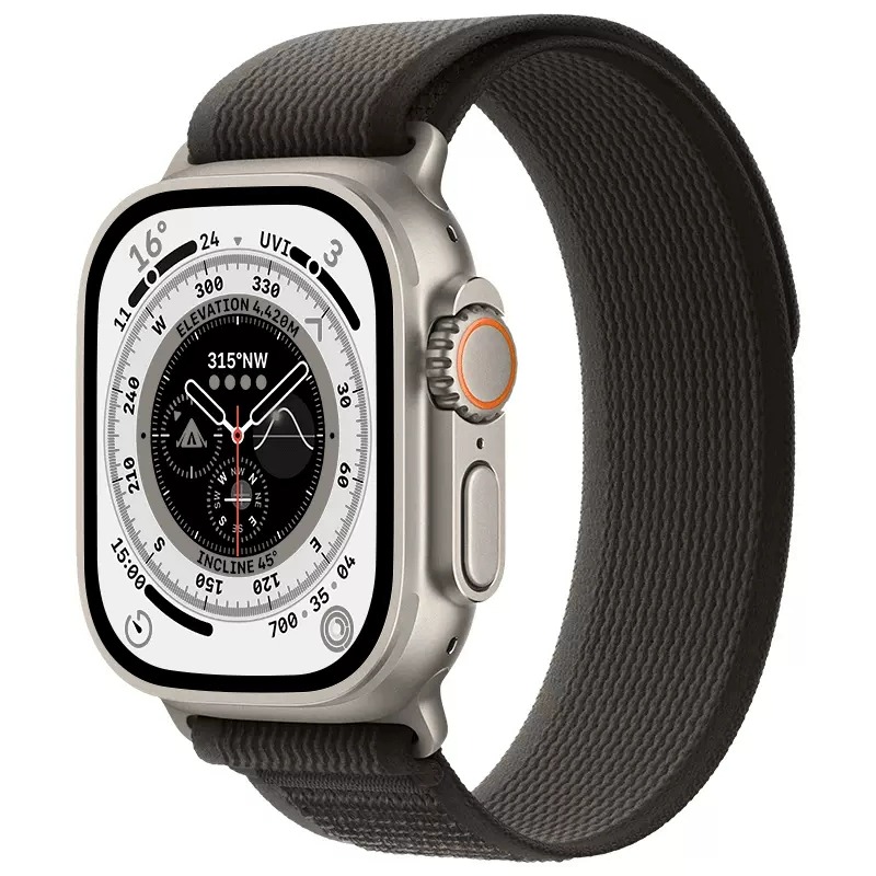 

Biaodaige Часы Strap Apple Compatibility Nylon Material, Black & Gray