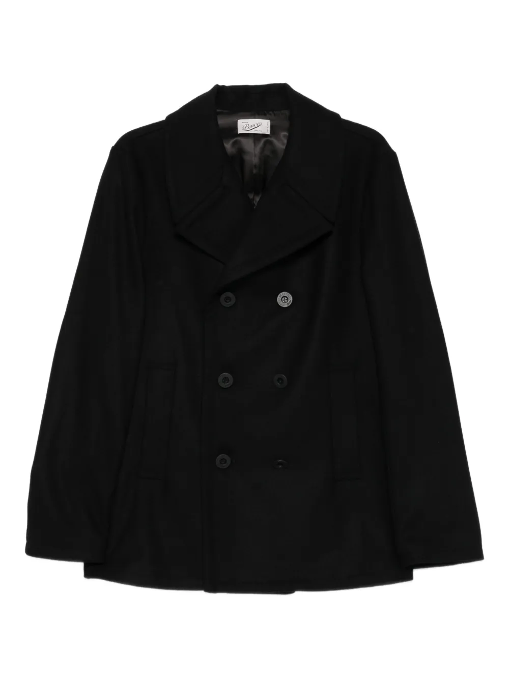 

Двубортное шерстяное пальто Pence, черный