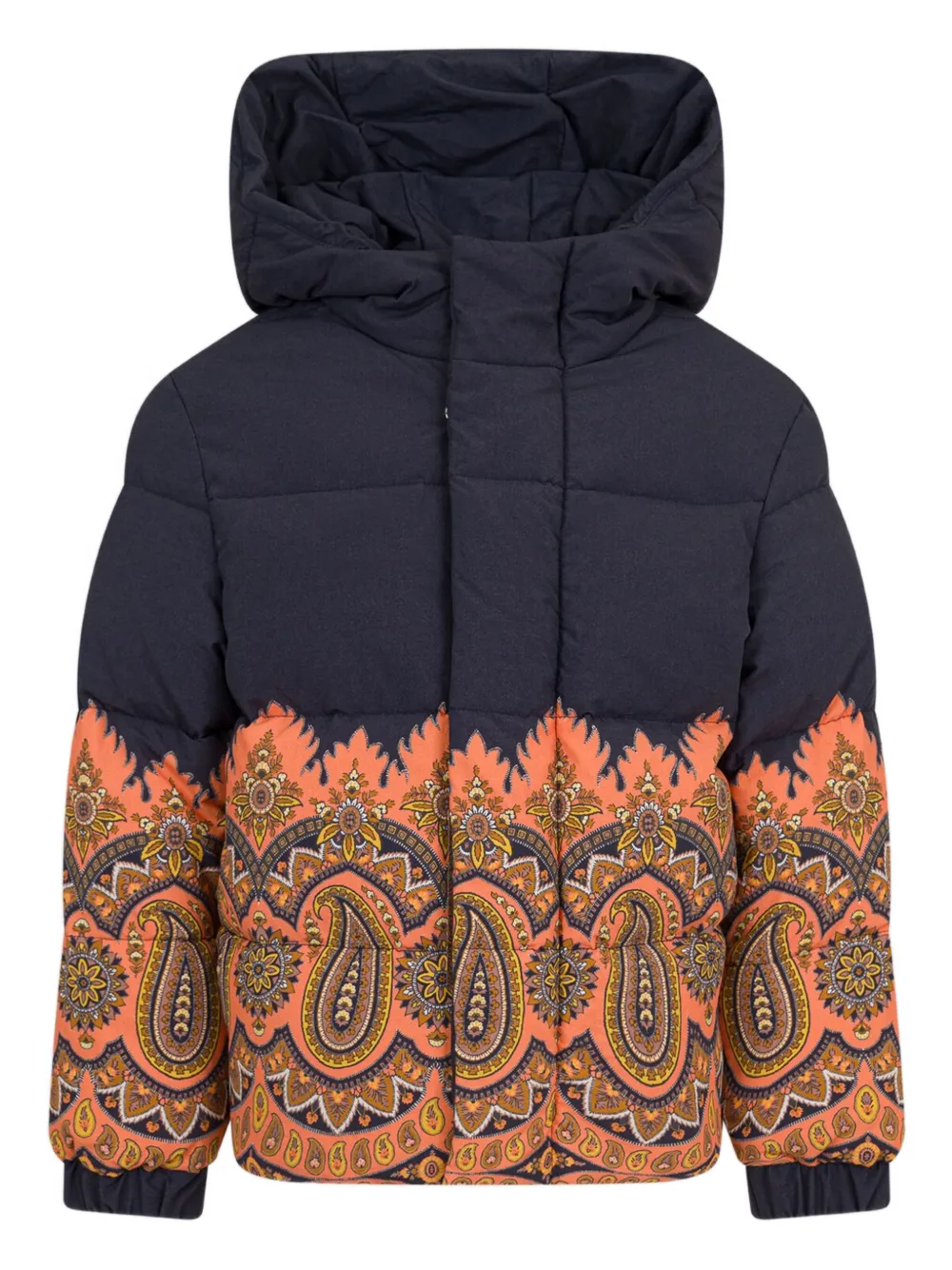 

Куртка с капюшоном и принтом пейсли ETRO KIDS, синий