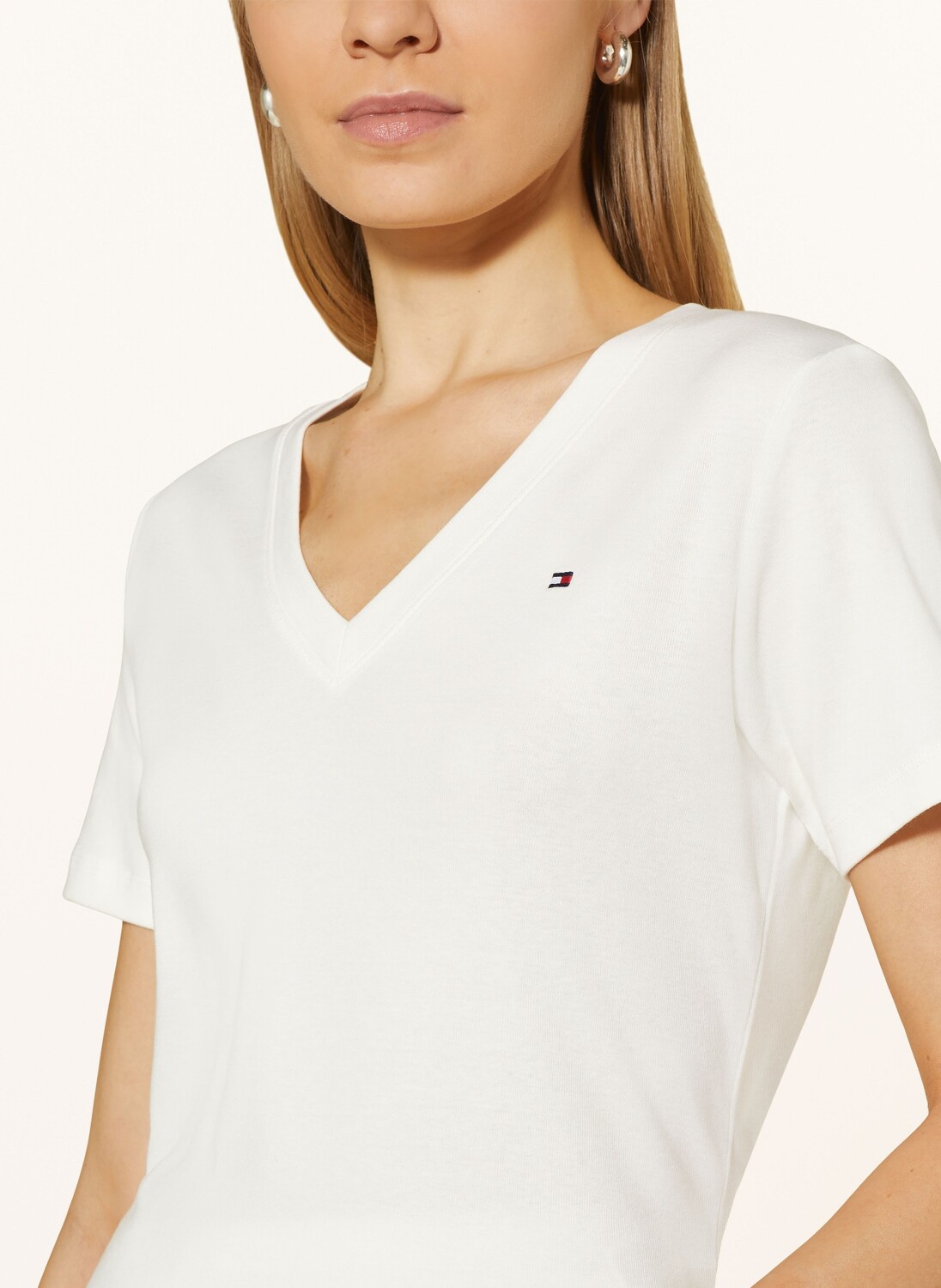 Футболка TOMMY HILFIGER, экрю — фото 4