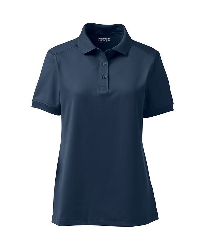 

Женская школьная форма с короткими рукавами, рубашка поло Rapid Dry Lands' End, цвет Classic navy