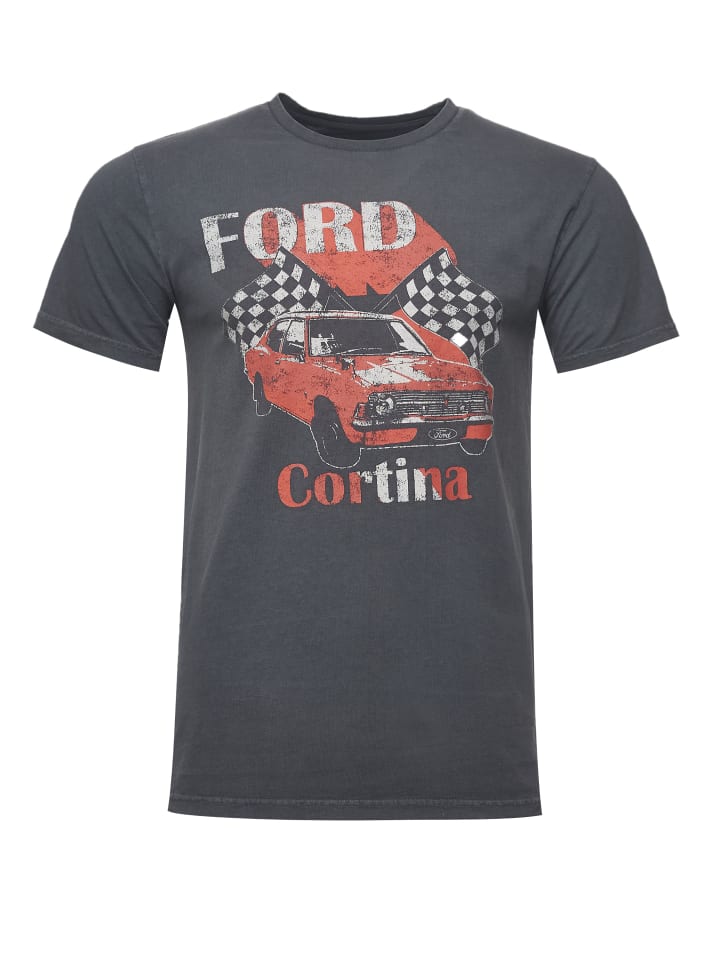 

Футболка Re:Covered T-Shirt Ford Vintage Cortina, цвет Charcoal