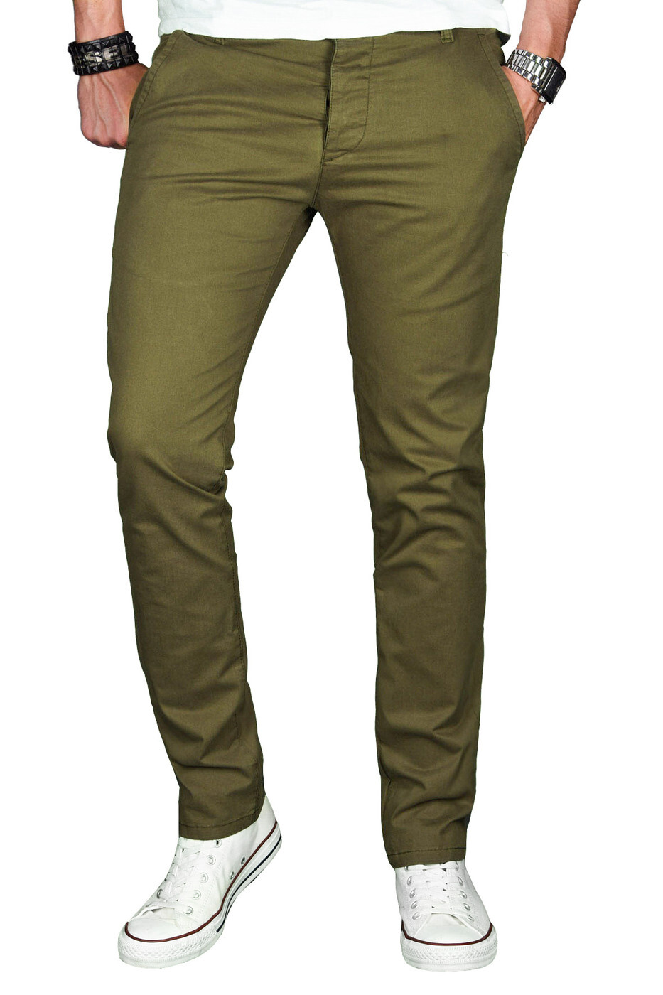 

Брюки чинос Alessandro Salvarini Hose ASStredy, оливково зеленый