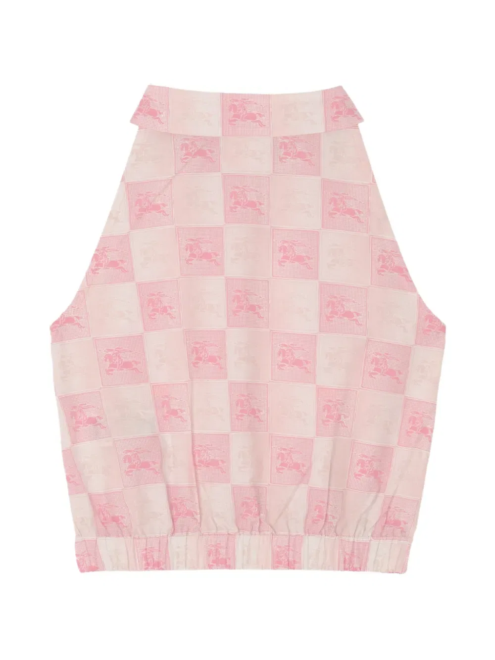 Хлопковая рубашка в клетку Ekd Burberry Kids, розовый — фото 2