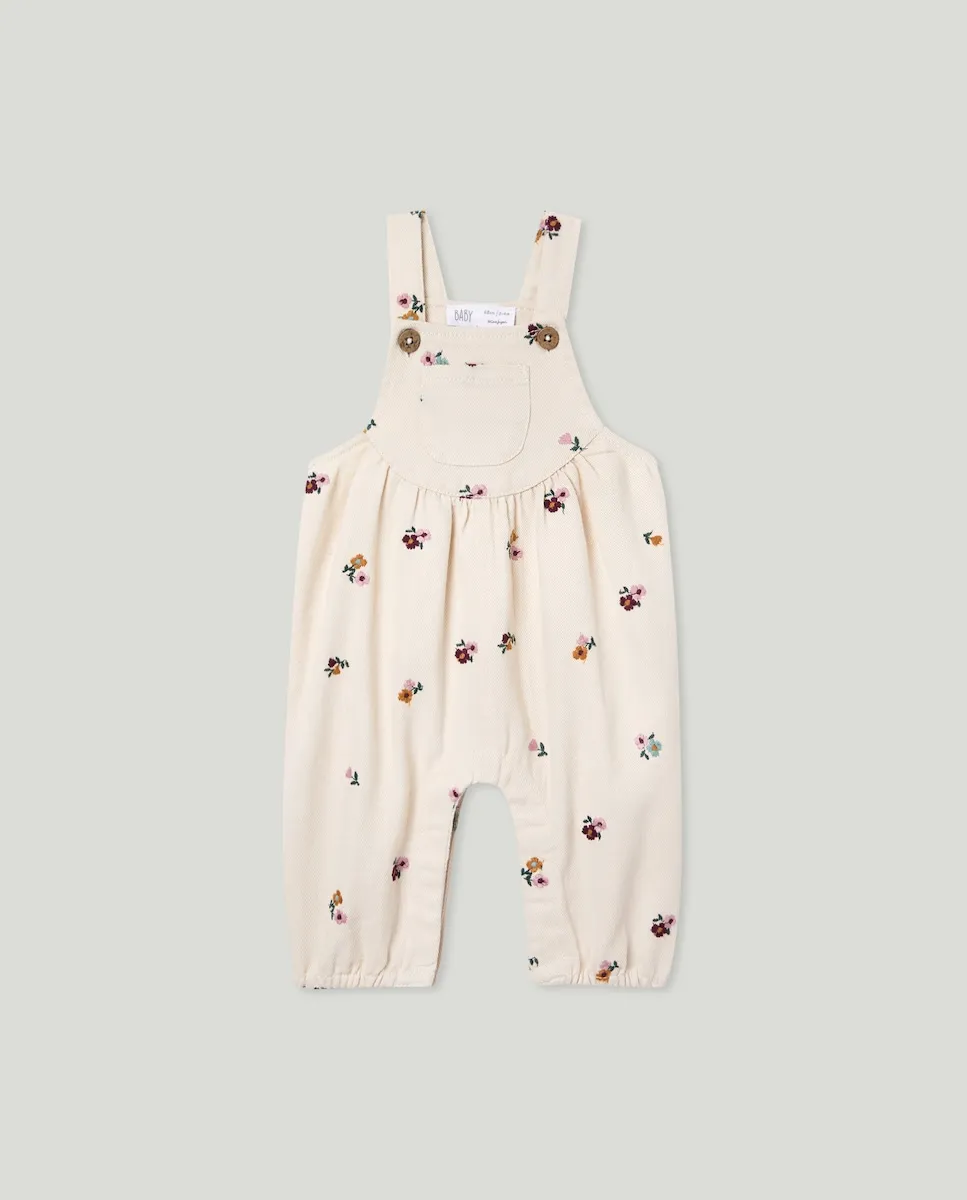 

Длинный комбинезон с принтом для девочки-новорожденной Baby El Corte Inglés, светло-серый