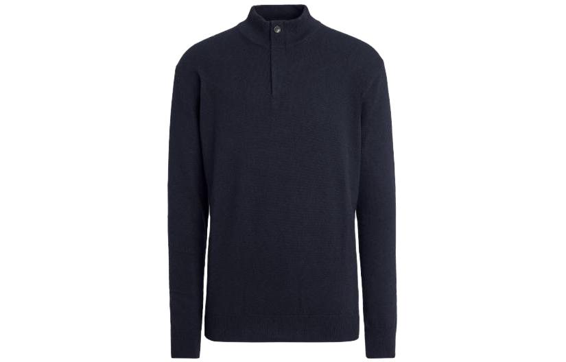 

Свитер Zegna Oasi Mock Neck Ribbed Jumper Zzegna, синий