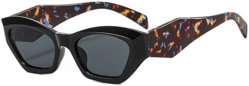 

Модные солнцезащитные очки неправильной формы для женщин, винтажные розово-фиолетовые оттенки, защита от ультрафиолета UV400, мужские солнцезащитные очки MTZJH, Black Pattern Gray