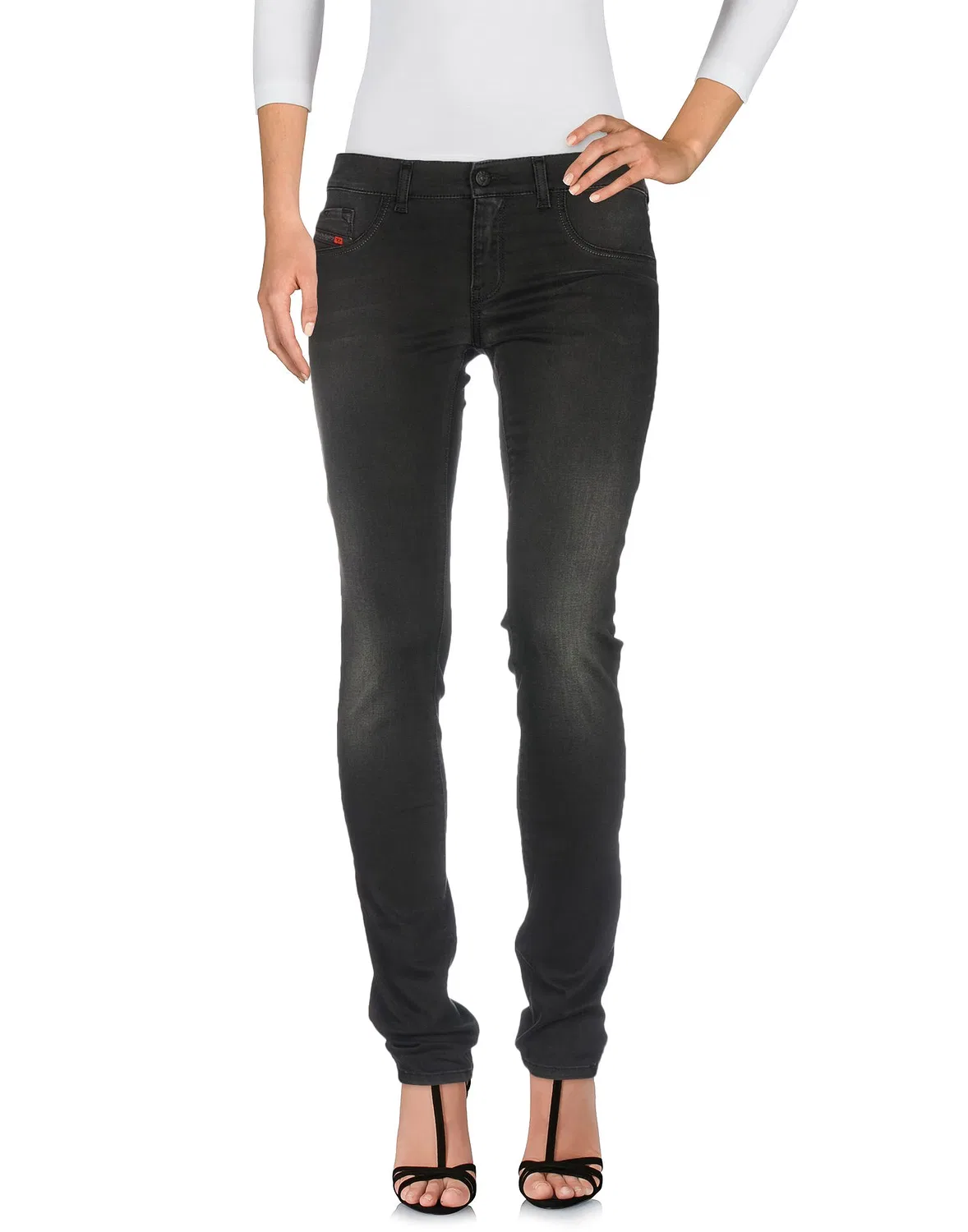 Джинсы скинни DIESEL Black